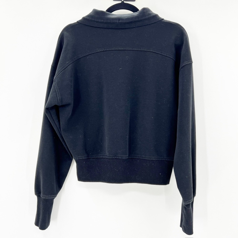 Old Navy Active quarter-zip Sweatshirt Medium Black Excellent - Picture 3 of 5